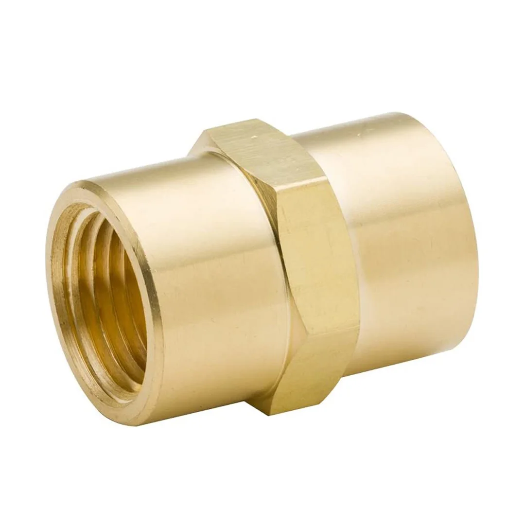 NPT 1/4' BSPP Brass Coupler Female Hex Nipple Fittings Hex Coupling Socket Fitting