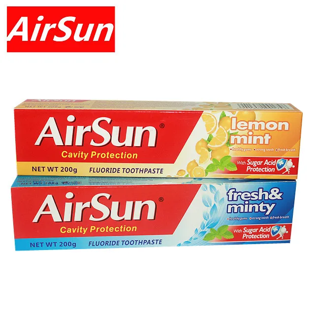 brand Airsun travel and home use arab gum care flouride toothpaste