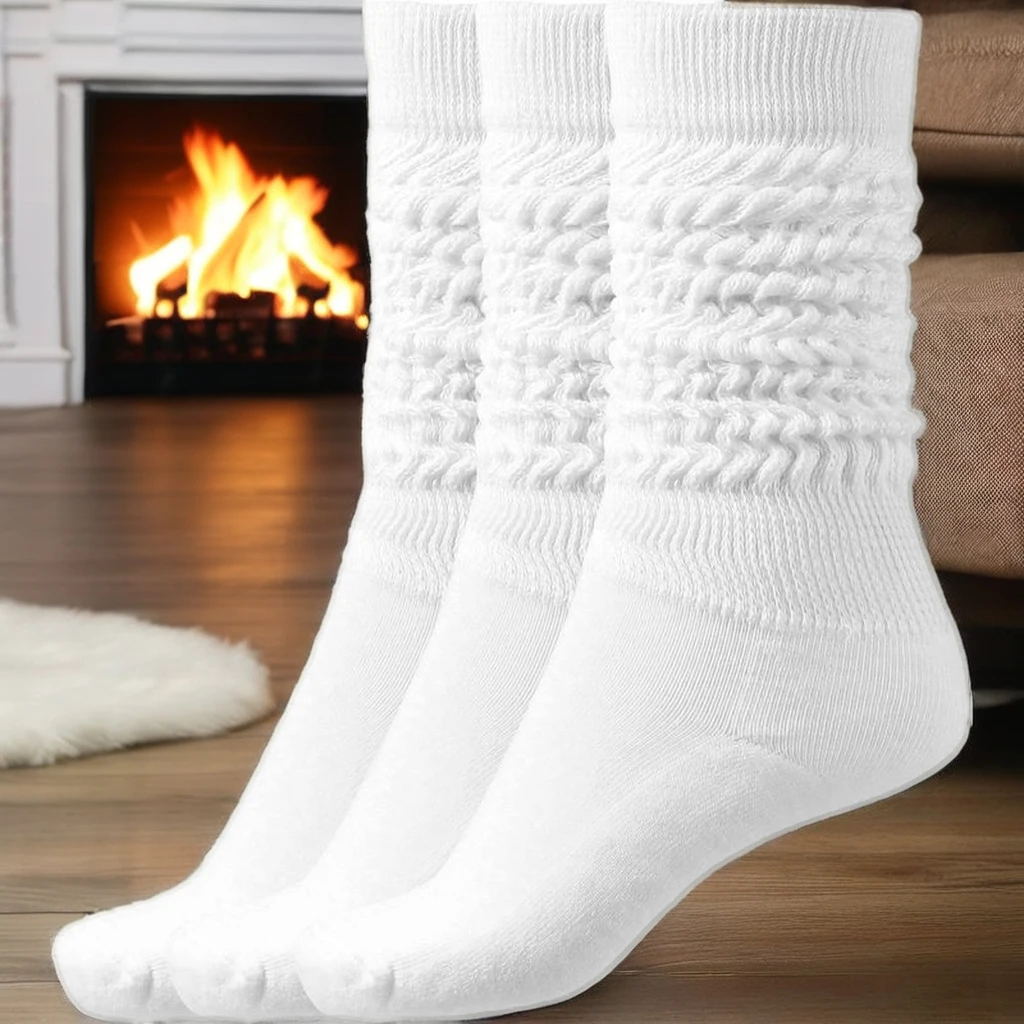 Wholesale Customizable Winter Warm Long Slouch Socks for Women Breathable Cotton Spandex Quick Dry Lightweight for Daily Use