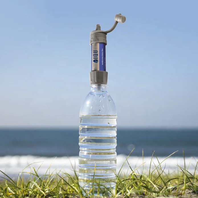 Outdoor Survival Portable Water Filter Straws Water Purifier Camping Hiking Emergency