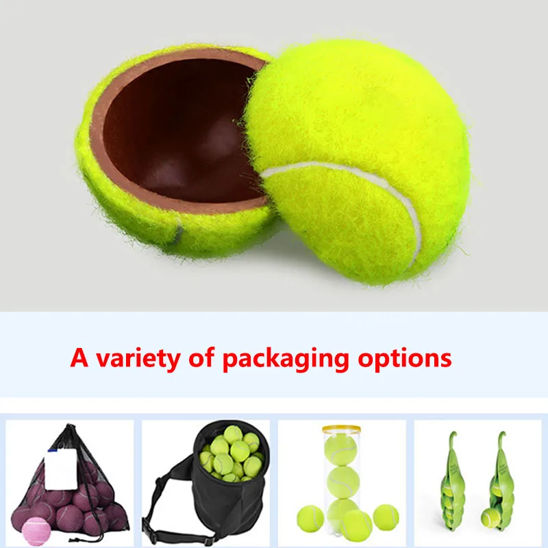 Теннисные мячи с индивидуальным логотипом, высококачественные высокоэластичные прочные резиновые теннисные мячи для тренировок