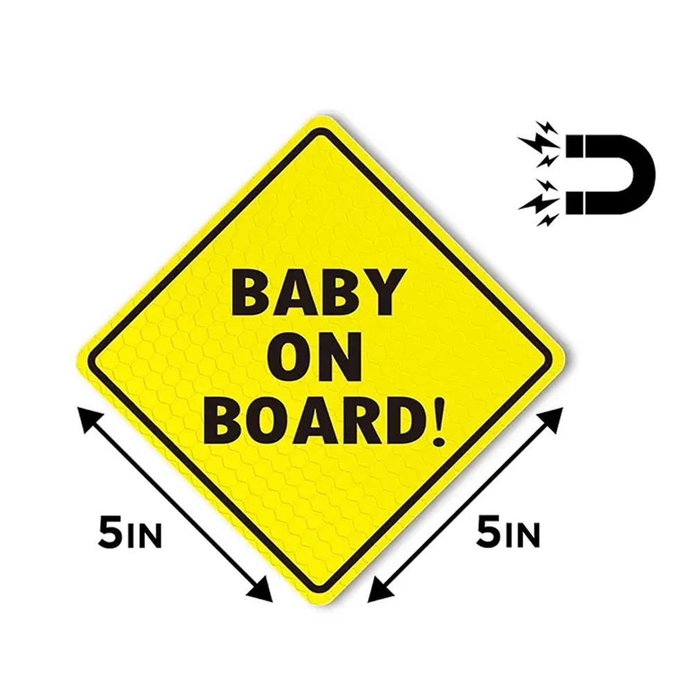 Custom Made Vehicle Signs Waterproof Manufacturer Personalized Flexible Advertising Car Magnets for Baby on Board