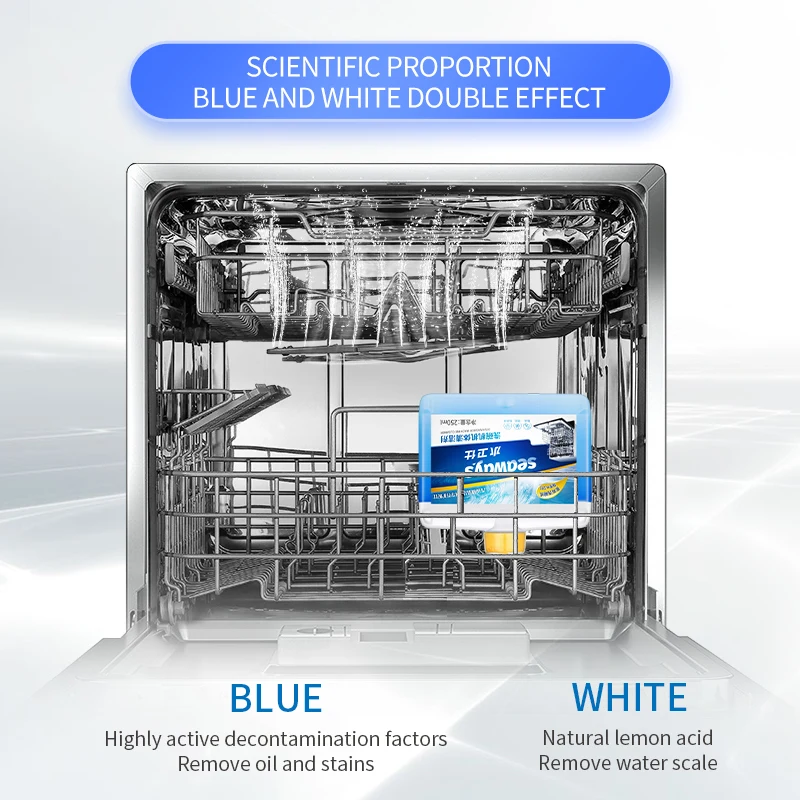 Eco-friendly Dishwasher Cleaner Deep Cleans All Brands and Models Machine Descales and Deodorizes Interior