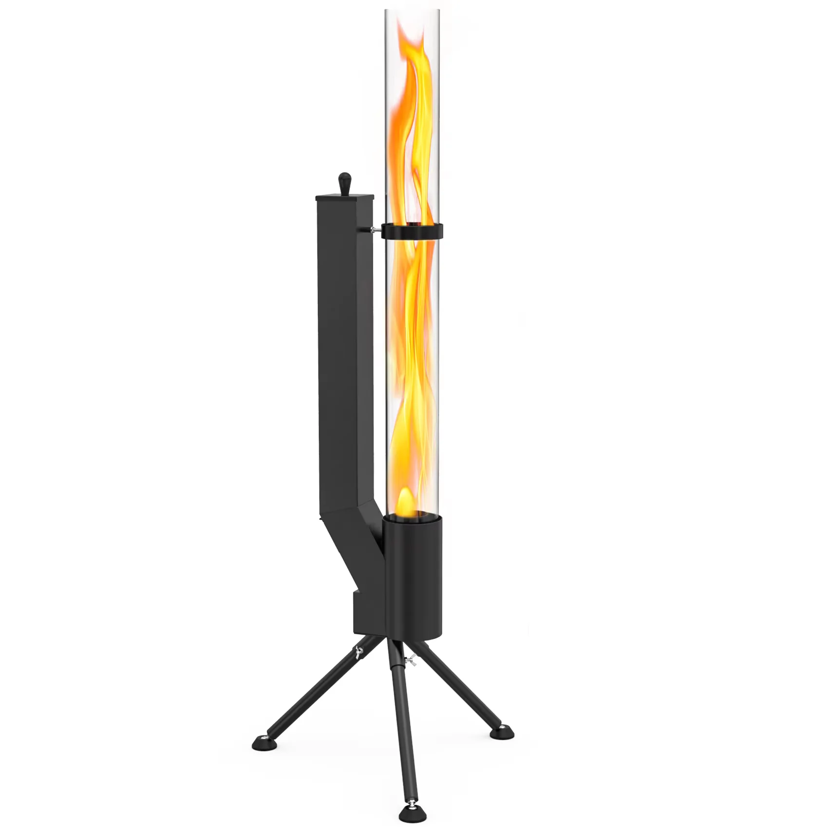 Stainless Steel Patio Pellet Heater Rocket Heater Fire Tube Fire Pipe Column Stove with Torch Fire Pellet Rocket Fireplaces
