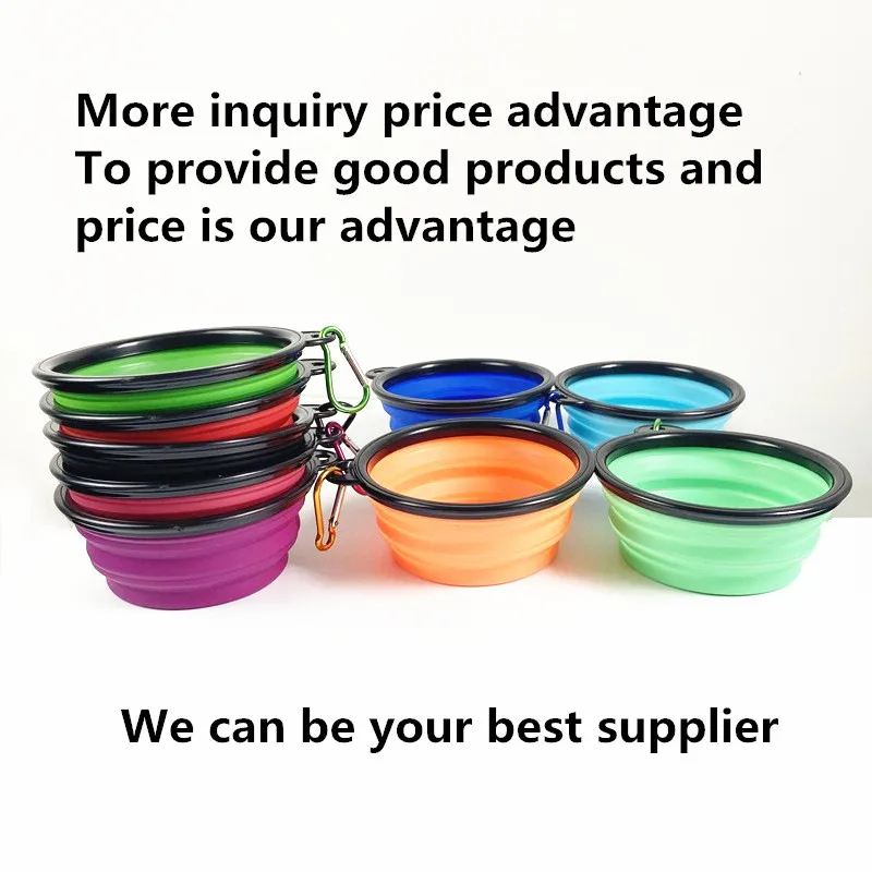Silicone Covered Pet Food Bowl Travel Collapsible Portable Water Bowls Eco Friendly Cheap Super Feeder Dogs And Cats Bowl