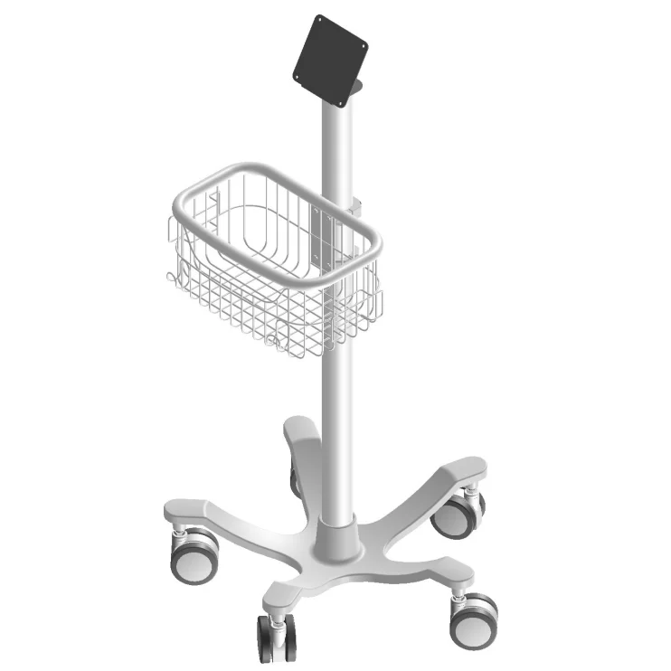 Low price patient monitor vital sign monitor roll stand medical trolley cart for welch allyn monitor