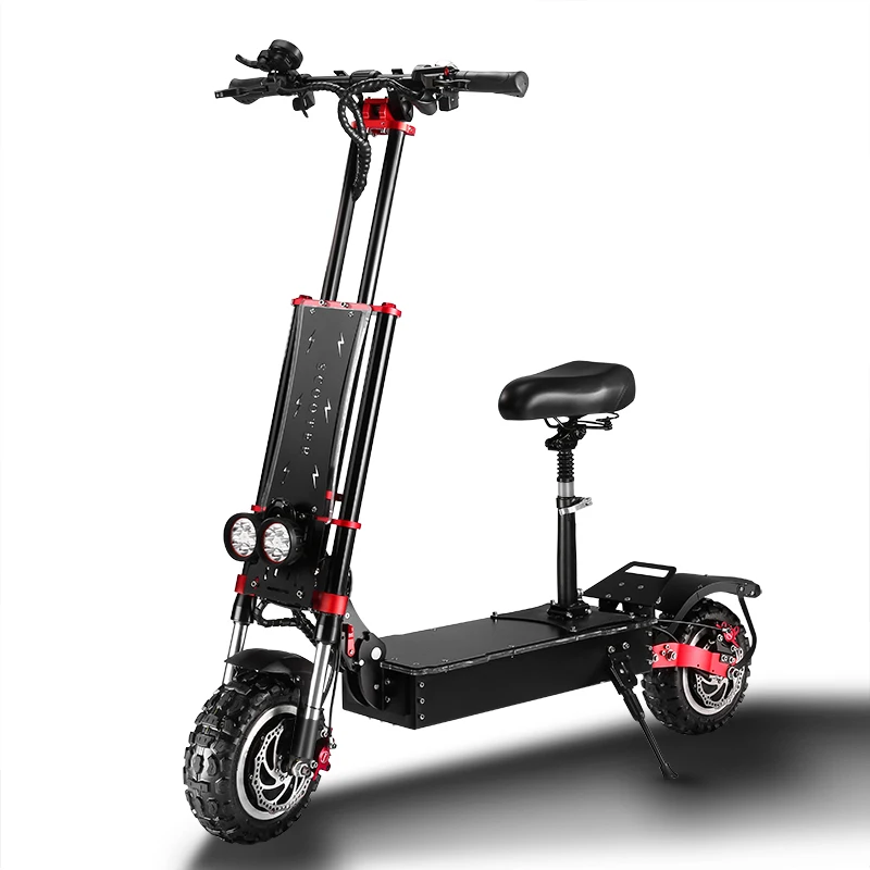 New Design Offroad Adult Electro Scooter 11 Inch 2800w Foldable Dual Motor Electric Scooter With Seat