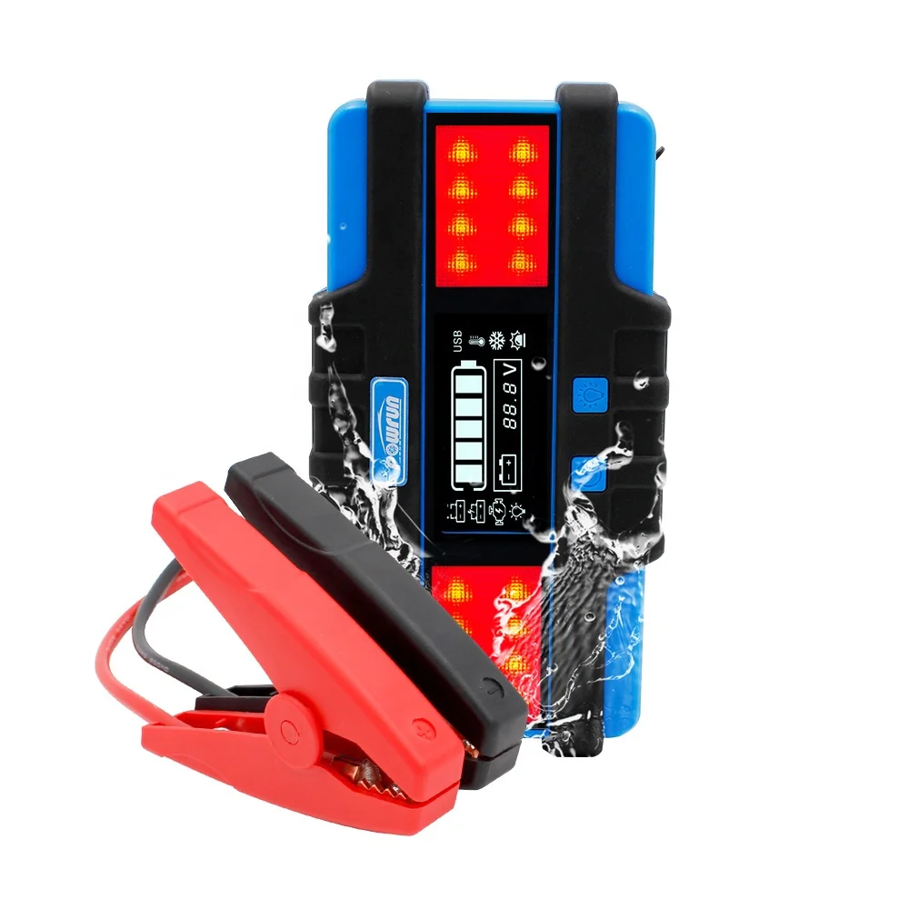 POWRUN Heavy Duty 12000mAh Powerbank Jump Starter GS Multifunction Portable 12V Car Battery Jump Starter for emergency charger