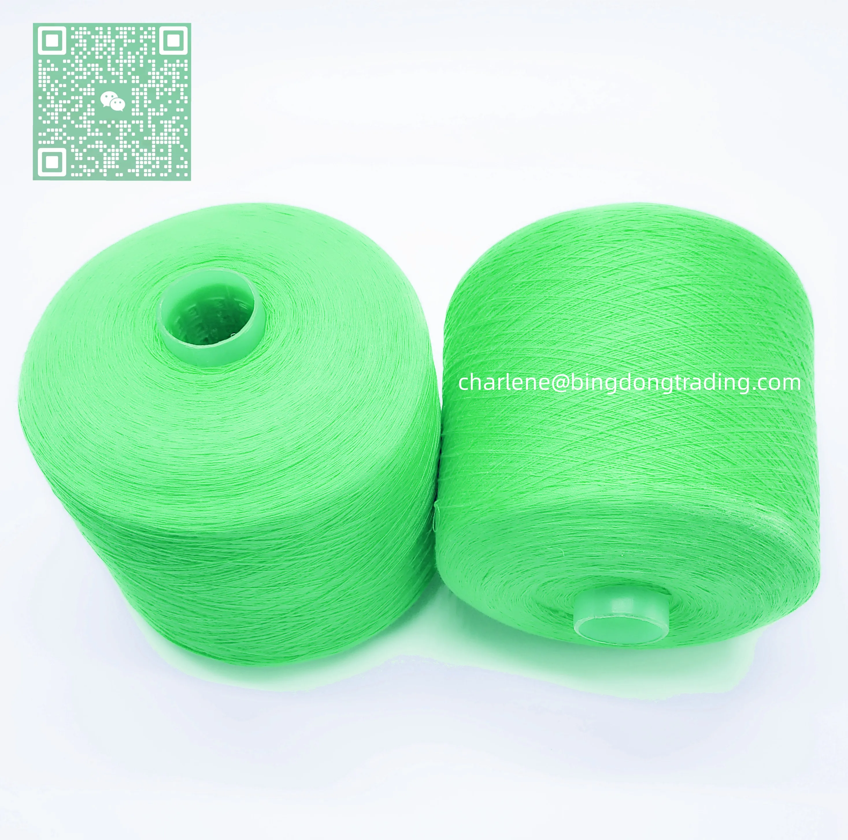 Yarn 20/3 Yizheng Raw Material Stock Lot Bright 100% Spun Sewing Polyester Woven Bag + Plastic Protecting Film Ring Spun & TFO