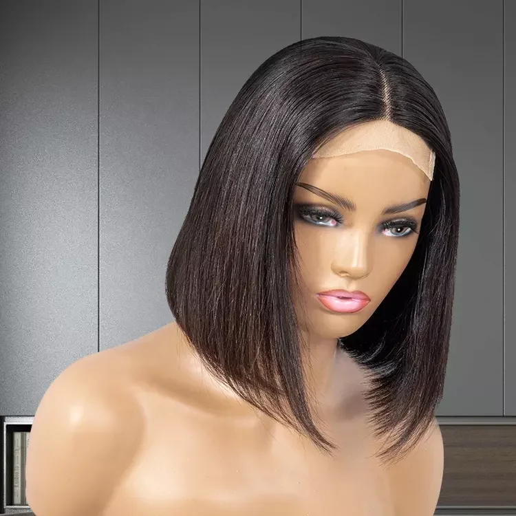 New Design 4x4x1 T Part Bob Lace Wigs 100% Human Hair Product Best Cheap Natural Color Wig T part Brazilian Wigs Vendors