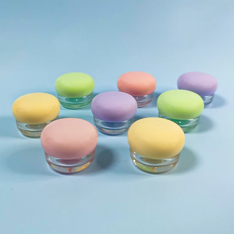 3.5g wholesale factory new product empty cream packaging jar customize transparent round plastic empty cosmetic jars