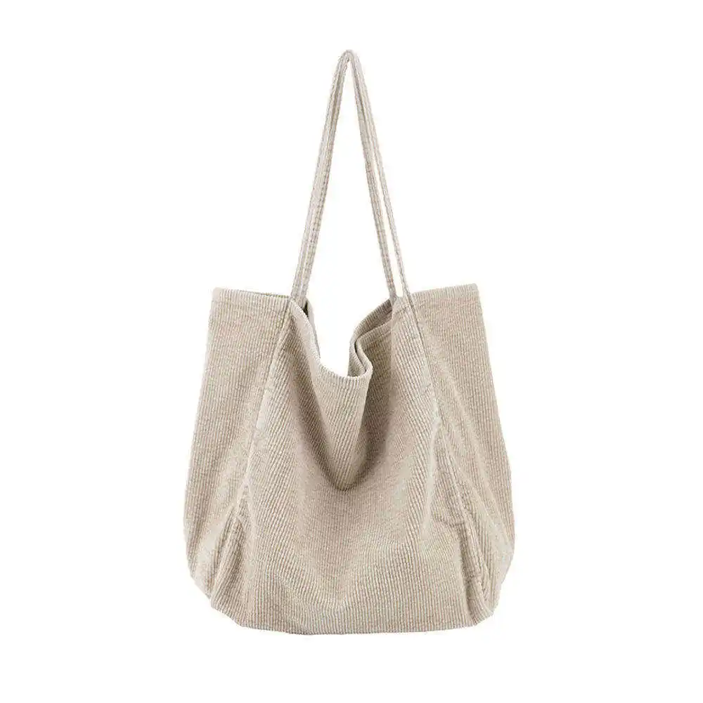 Wholesale Fashionable Eco Friendly High Quality Custom Corduroy Tote Bag for Shopping