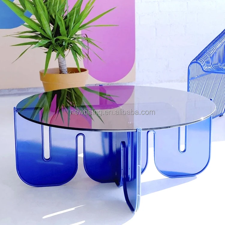 Современный акриловый цилиндрический журнальный столик для гостиной под заказ роскошная домашняя мебель круглый диван