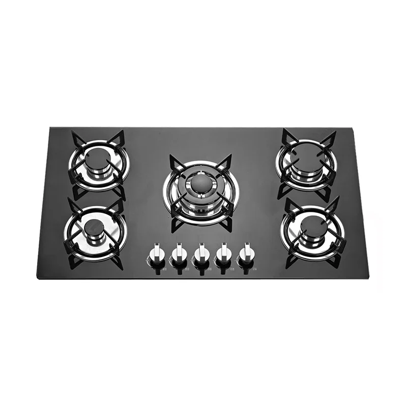 Cooking Kitchen Tempered Glass Top 5 Burner Gas Cooktops Gas Hob Gas Stove