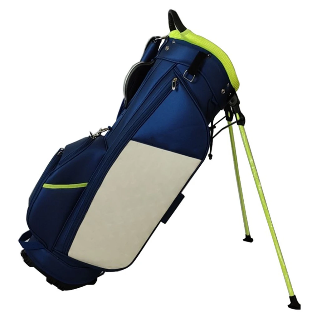 2021 Green Polyester materials Ocean Blue Multi-pocket golf bag Lightweight Tour Golf Stand Bag golf bag tag