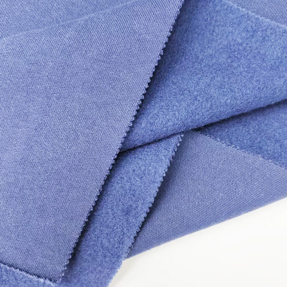 big pique fleece prench terry  face brushed 60% Cotton 40% Polyester  405-425gsm 58-59 Plain Dyed  for Boys and Girls Dress