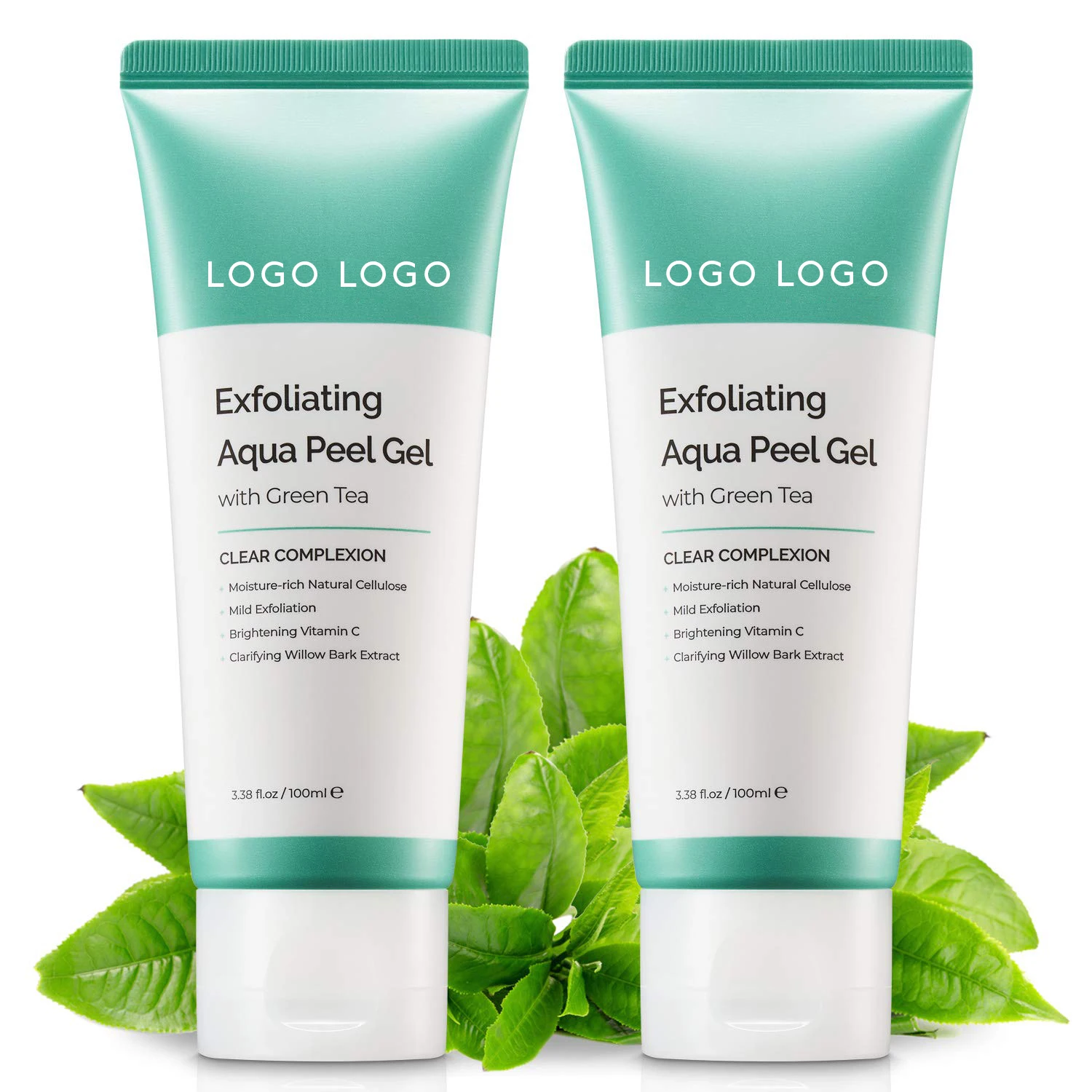 Private Label Enzyme Exfoliating Aqua Dead Skin Peeling Gel Exfoliator for Face with Green Tea