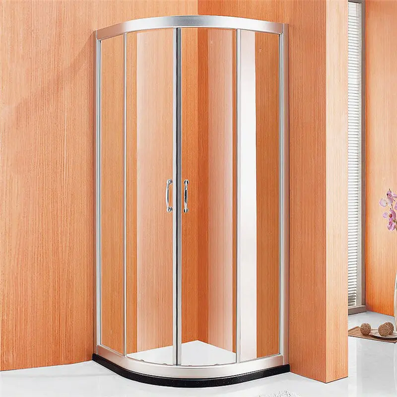 Foshan Complete Curved Frame Tempered Glass Shower Room Modern Design Arc Shape Bathroom Glass Shower Door