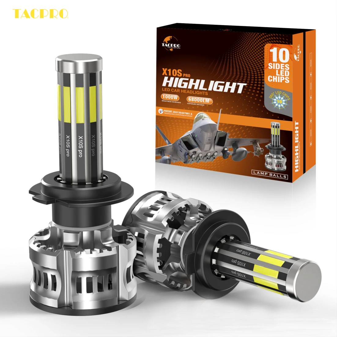 TACPRO new led headlight bulb 10 face led light H1 H3 H4 H7 9005 9006 881 car headlight