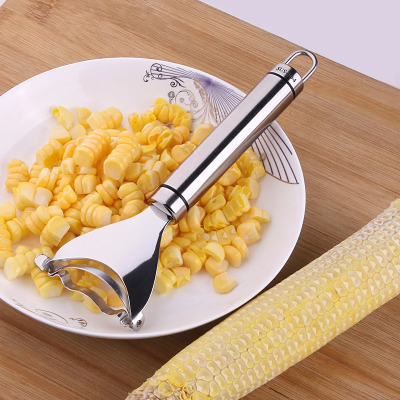 Corn Stripper Cob Slicer Peeler Thresher Tool Corn Cobber Corn Zipper Stainless Steel Vegetable Peeler And Kernel Cutter