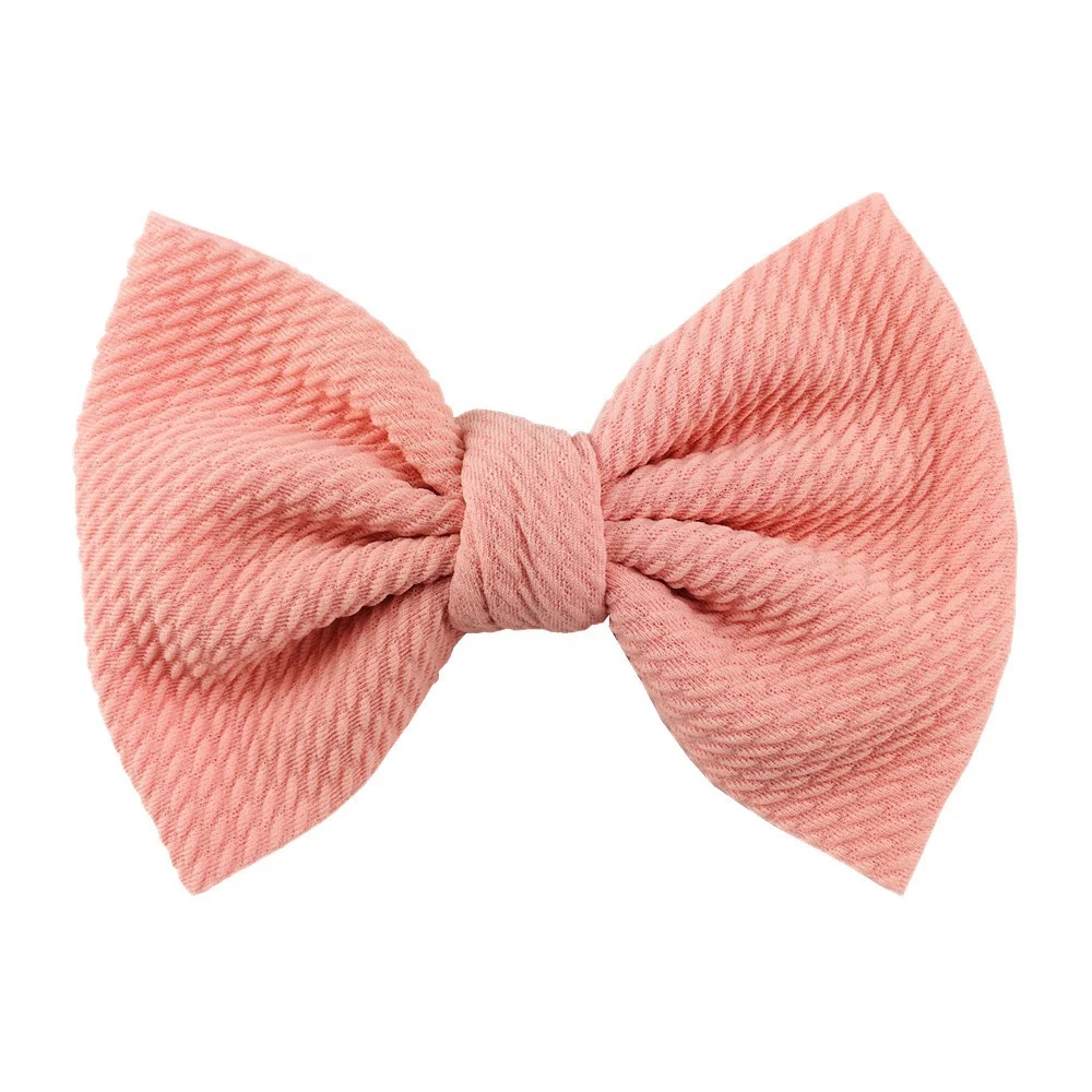 Wholesale Solid 4.5 Inch Fabric Bow For Hair Clips,Headband Bow Hair Accessories Clothing Bows