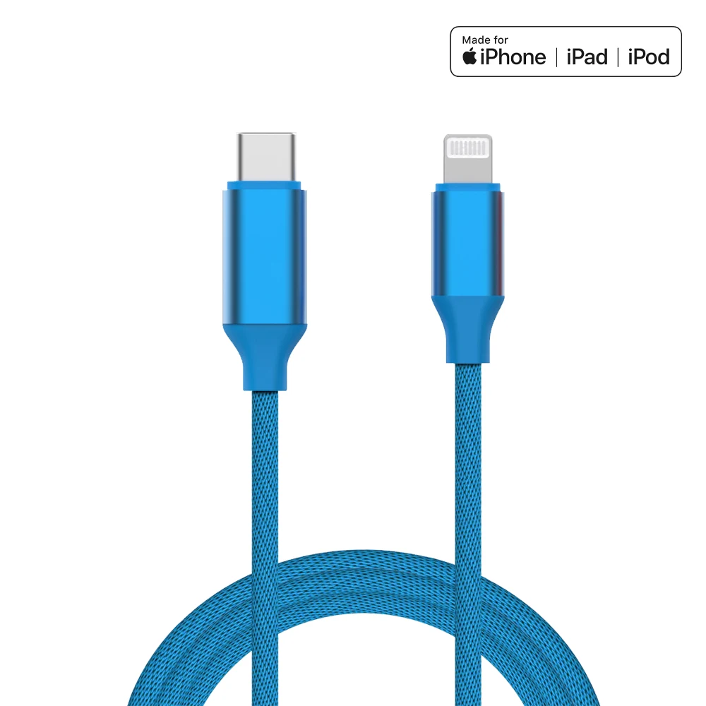 Nylon Braided Mfi Cable Usb C Cable Flex For Iphone 4 7 8 9 13 Charging Cable Universal