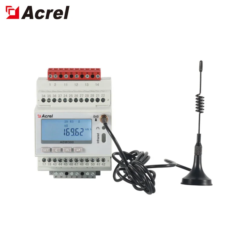  Acrel Din Rail три фазы 470 МГц Беспроводная связь счетчик электроэнергии беспроводной электрической энергии монитор CE льда