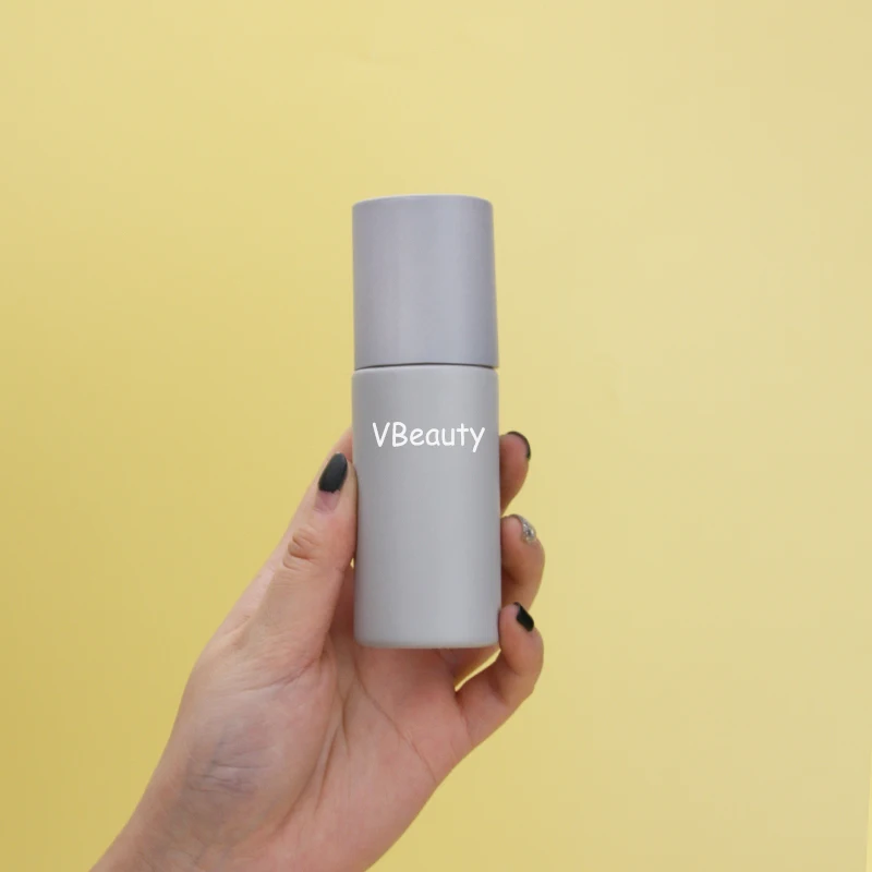 Eco friendly sustainable skincare toner bottle lotion cosmetic packaging round empty glass lotion bottle