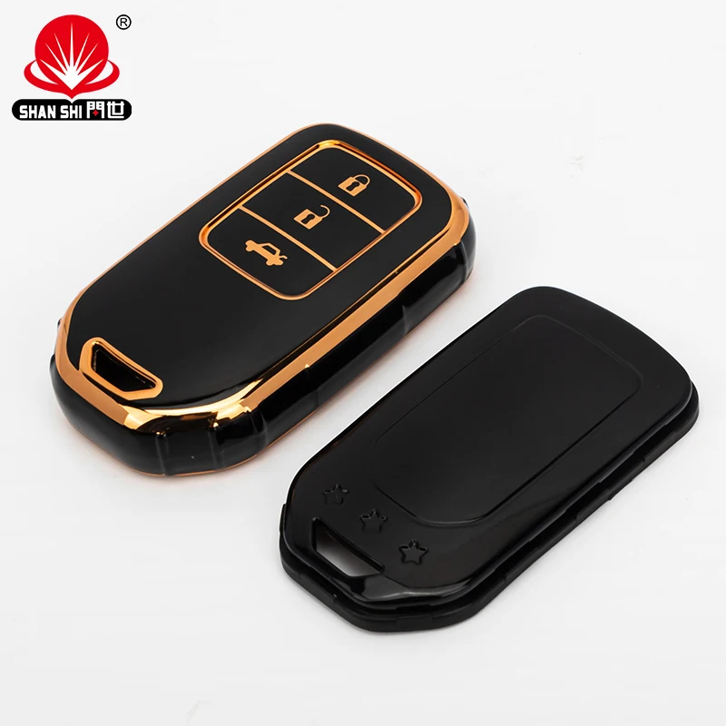 Hot sale car accessories designer key cover TPU Smart three buttons Car Key Cover For Honda Auto Car