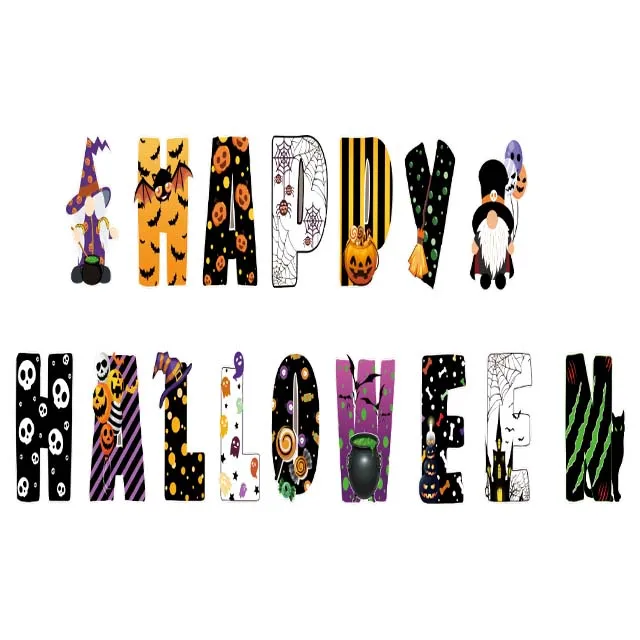 Waterproof Corrugated plastic coroplast halloween letter yard sign advertising with stake