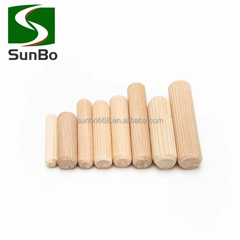 Cheap Price  Wood Dowel Pins  Furniture Connecting Wood Screw  Wooden Dowels   Fluted