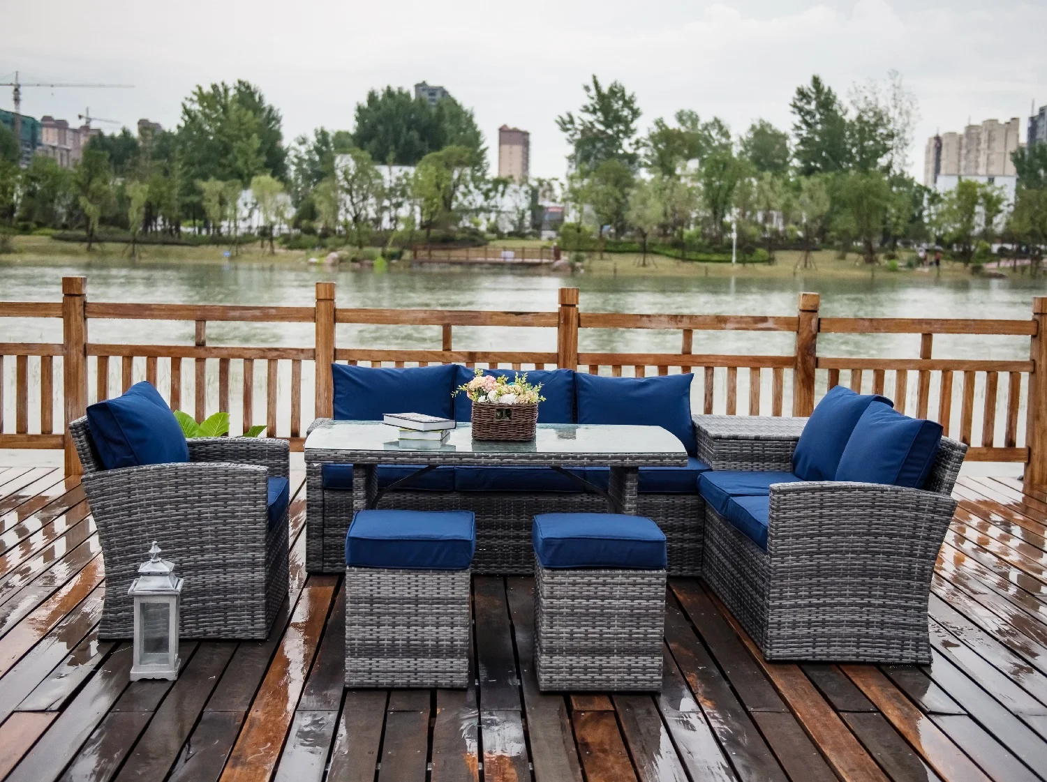 Hot Sale Cheap Outdoor Rattan Sofa Sets Outdoor Patio Sofa Luxury Garden Sofa Set Direct Wicker Furniture