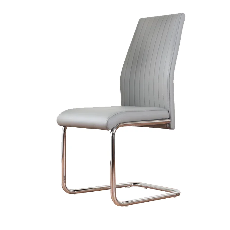 Новый дизайн дешевый современный стиль PU кожаный обеденный стул для продажи