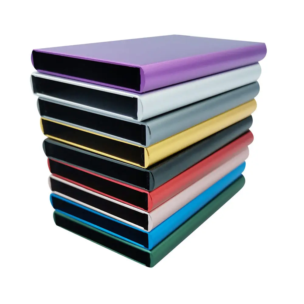 Custom Laser Logo Business Gifts Pop up Card Holder Aluminum Metal RFID Blocking Popup Mens Credit Card Holder