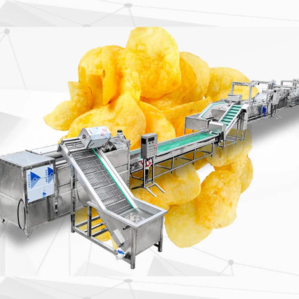 Small Fully Automatic Lays Potato Chips Making Machine Frozen Fries Processing plant