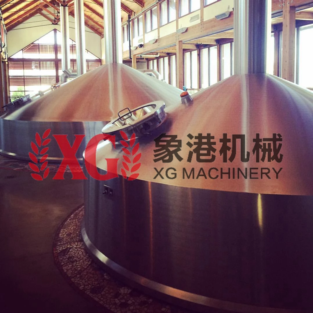 10000L 100HL 80BBL Automatic stainless steel fermenter steam heating 4 vessel brewhouse industrial beer brewing equipment