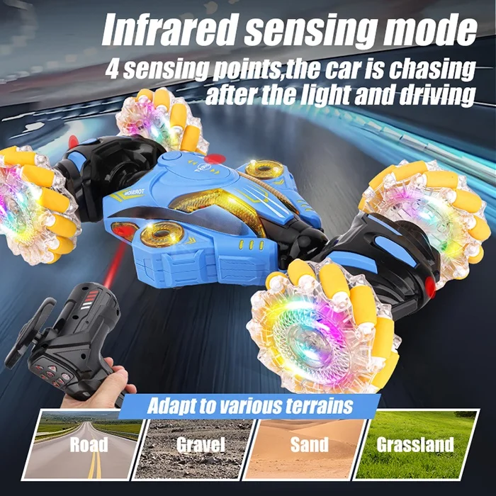 dual spray stunt car 360 rc 2.4ghz twist car tcarrinho controle remoto gun control infrared 2024 new game toy rc
