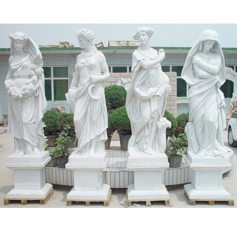 Four Seasons God мраморные статуи Европейская классическая греческая скульптура мраморная леди