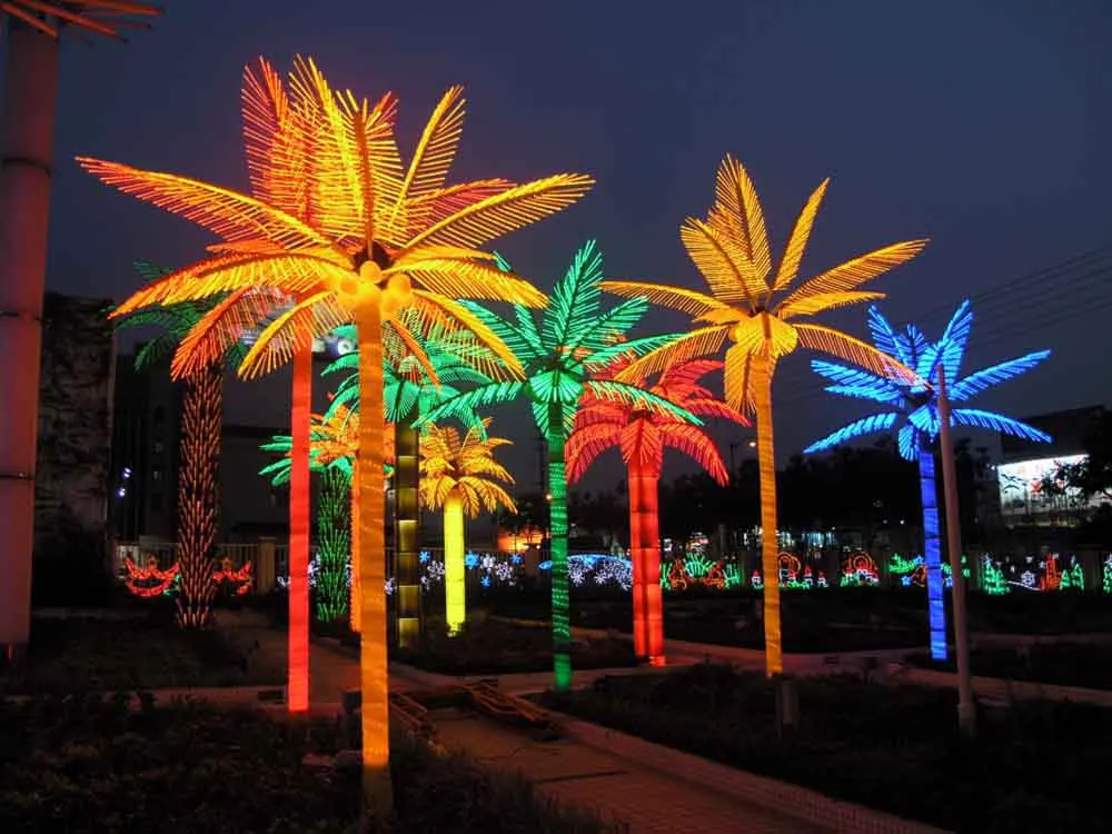 Hot sale christmas tree light Outdoor Scenery Decoration LED Coconut PalmTree Lights