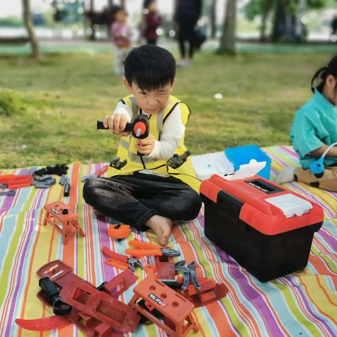 Прямая поставка с фабрики, имитация инструмента, роллер, отвертка, гаечный ключ, детский игровой ящик для инструментов, набор игрушек