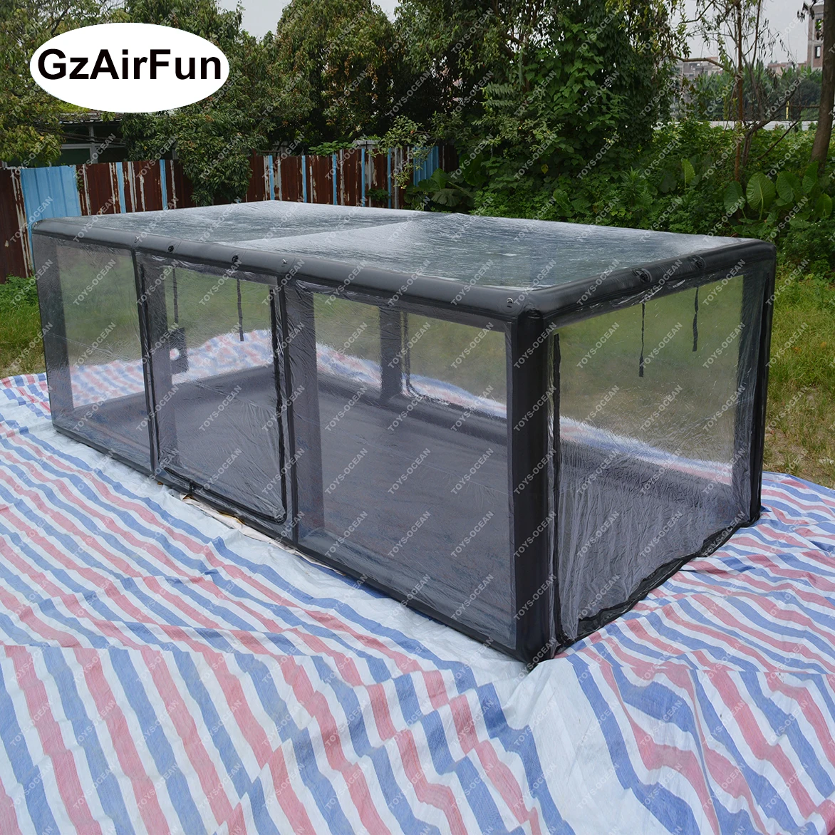 Factory Customized High Quality Durable Carport Inflatable Garage Outdoor Pvc Car Cover Dust Proof Clear Parking Tent