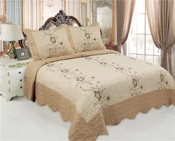 BORYARD Quilt Bedspread Set Embroidery Microfiber Bedding Bed Quilts Polyester Coverlet