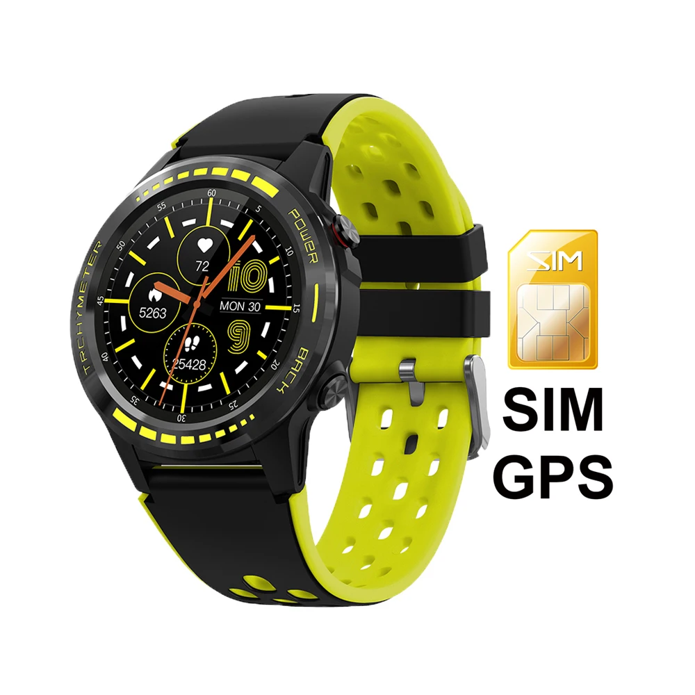 SMA M7 Full Round Shape Smart Watch Circle GPS SIM Water Proof Smart Watch With SIM GPS