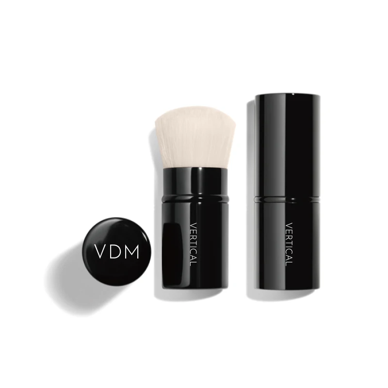 Soft Wool Easy Take Custom Logo Metal powder blush brush for Daily Makeup