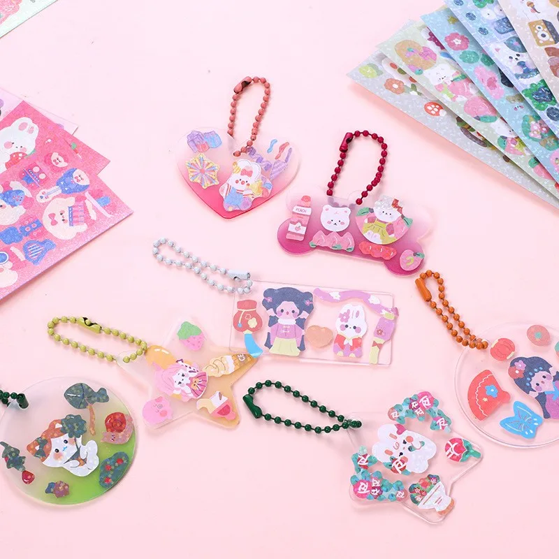 Stock 10pcs/set Promotional waterproof sticker sheet Decorative PVC anime DIY Toy Card Scrapbooking Handbook kawaii sticker