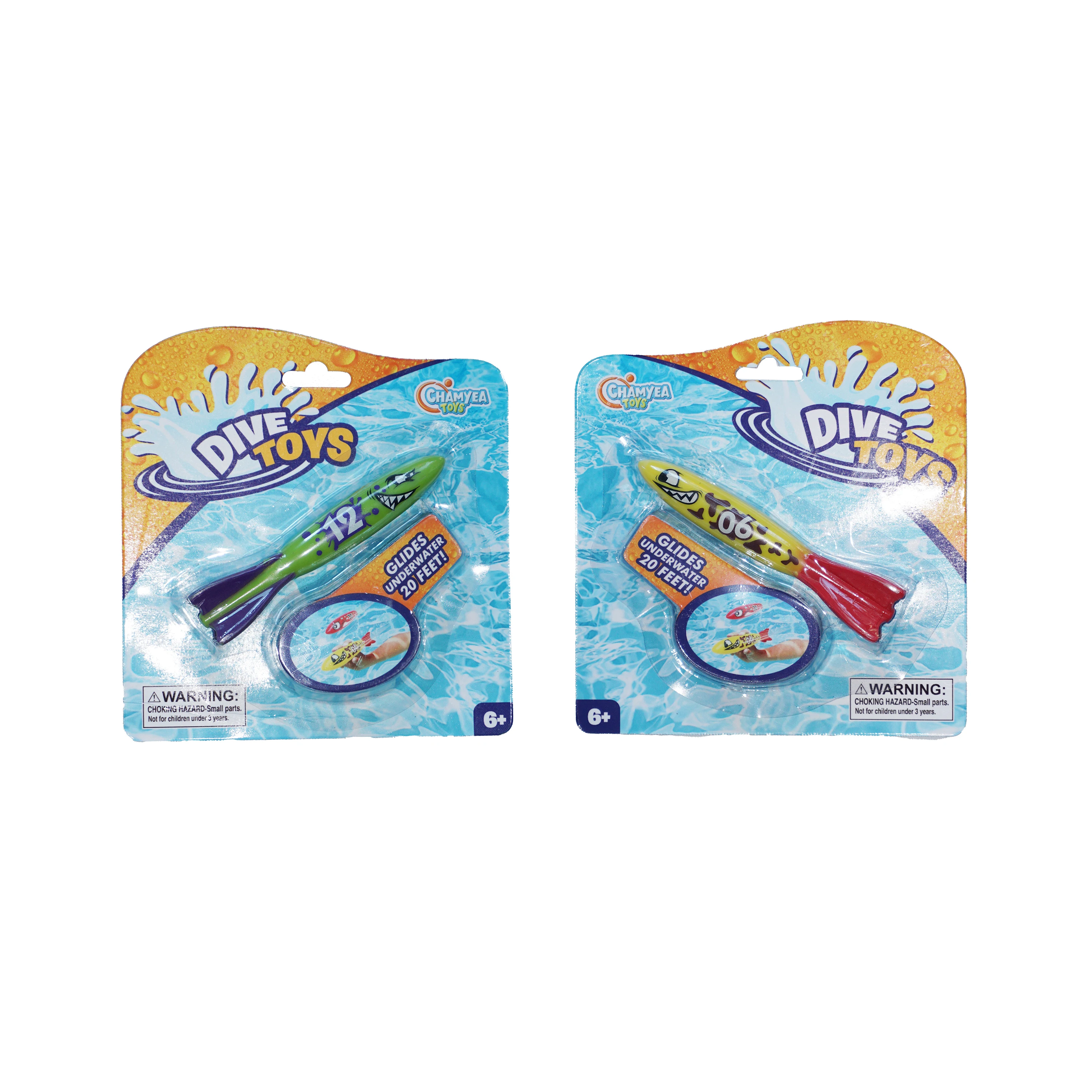 Wholesale Diving Torpedo Toy PVC Material Underwater Shark Fish Simulation Toys swimming diving toys