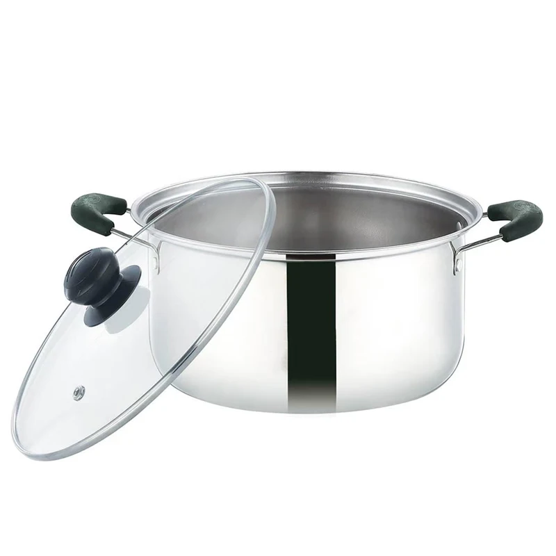 Wholesale Southeast Asian stainless steel cookware Pot baja tanpa beku soup pot Sopa palayok kitchenware pot set