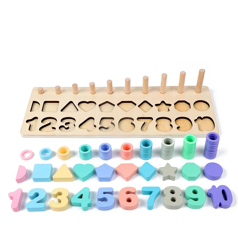 Funny wholesales early educational baby wooden learning educational toys for kids