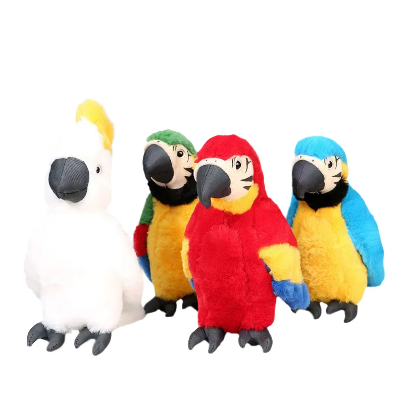 25cm Cute Simulation Parrot Bird Embroidered Plush Doll Toy Soft PP Cotton Filled for Kids Home Table Sofa Garden Decor Gifts