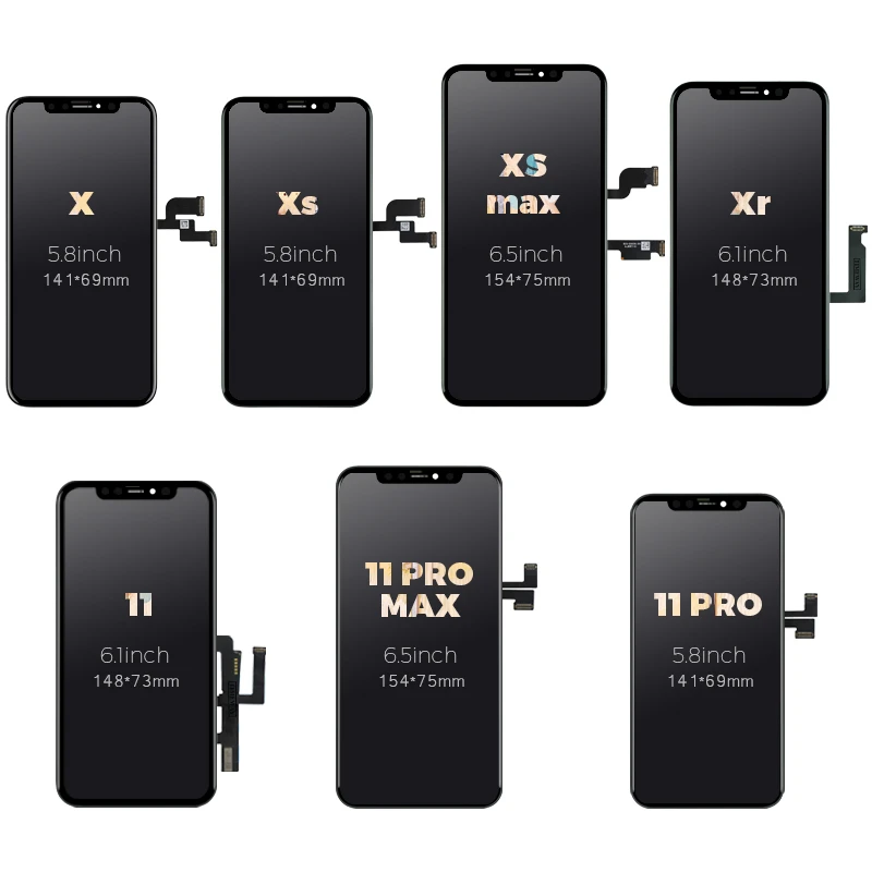  OEM Lcd дисплей GX OLED замена экрана качества для iPhone X Xs Xr Max Lcds мобильных телефонов